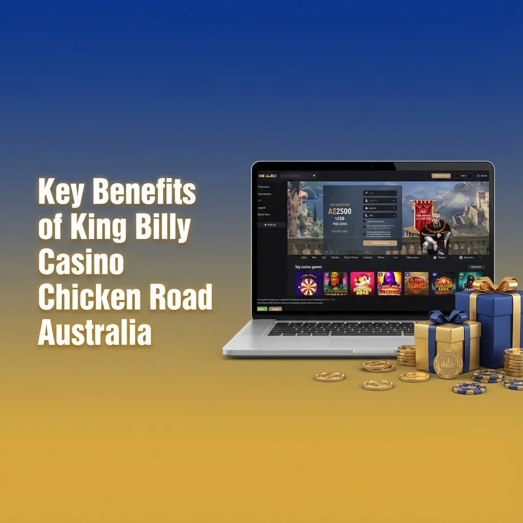 Infographic showing key benefits of King Billy Casino’s Chicken Road game for Australian players, including demo and mobile play