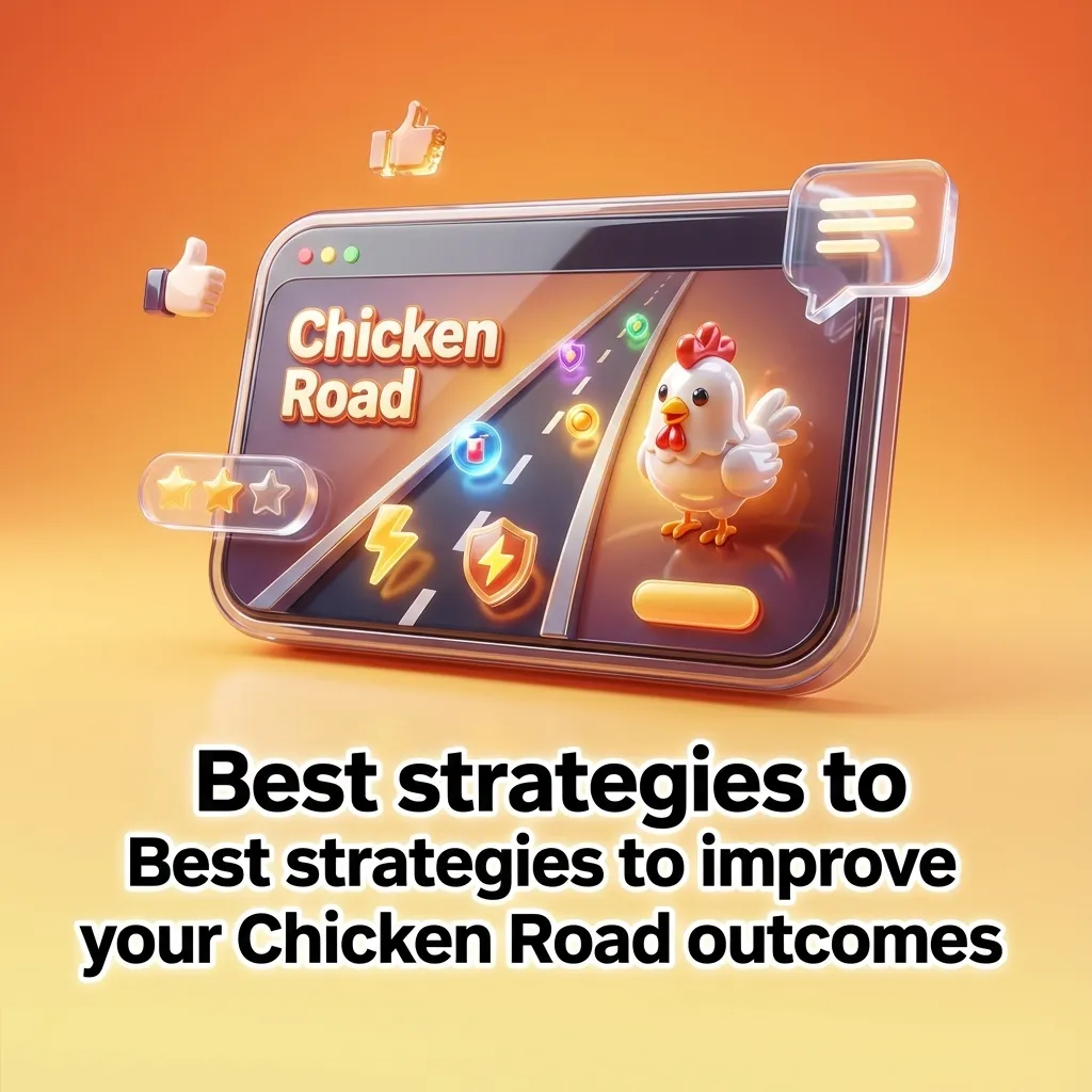 Infographic titled “Best strategies to improve your Chicken Road outcomes” showing tips on betting size, limits, and emotional control.
