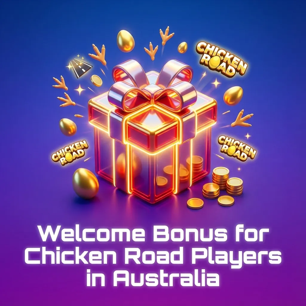Banner advertising A$6,000 welcome bonus and 200 free spins for Australian Chicken Road casino players