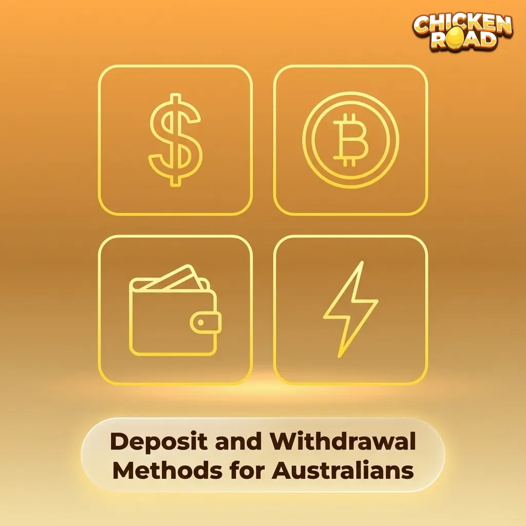 Infographic of Australian casino payment methods, showing cards, e-wallets, bank transfer and cryptocurrency icons