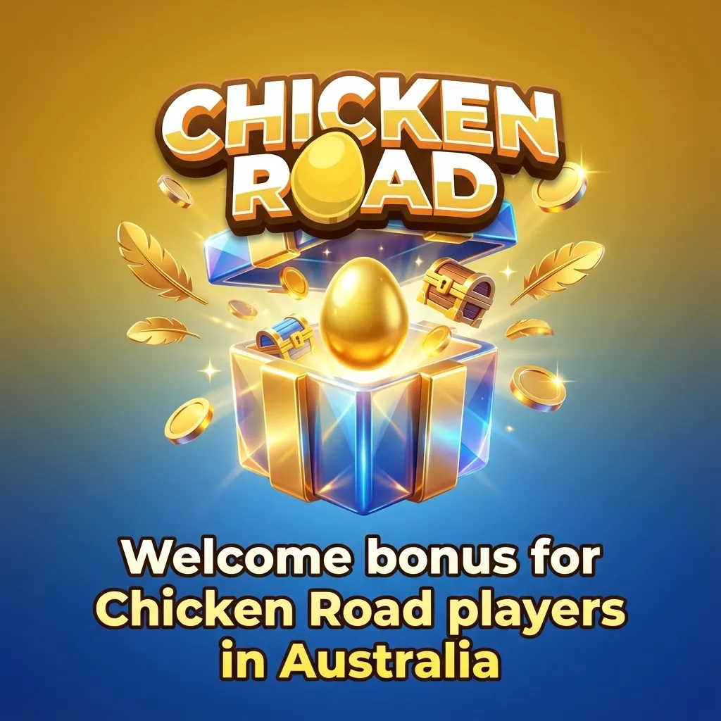 Banner showing up to AU$7,500 or 2,400 USDT bonus plus 550 free spins for new Chicken Road players in Australia