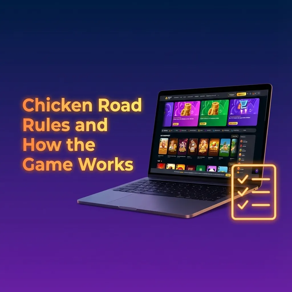 Cartoon chicken crossing a road beside a rising multiplier bar, with a player hitting cash out before a crash