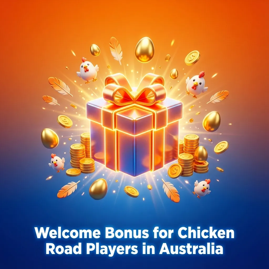 Banner promoting Chicken Road Australia welcome bonus with AUD 9,000 match and 250 free spins, plus steps to claim