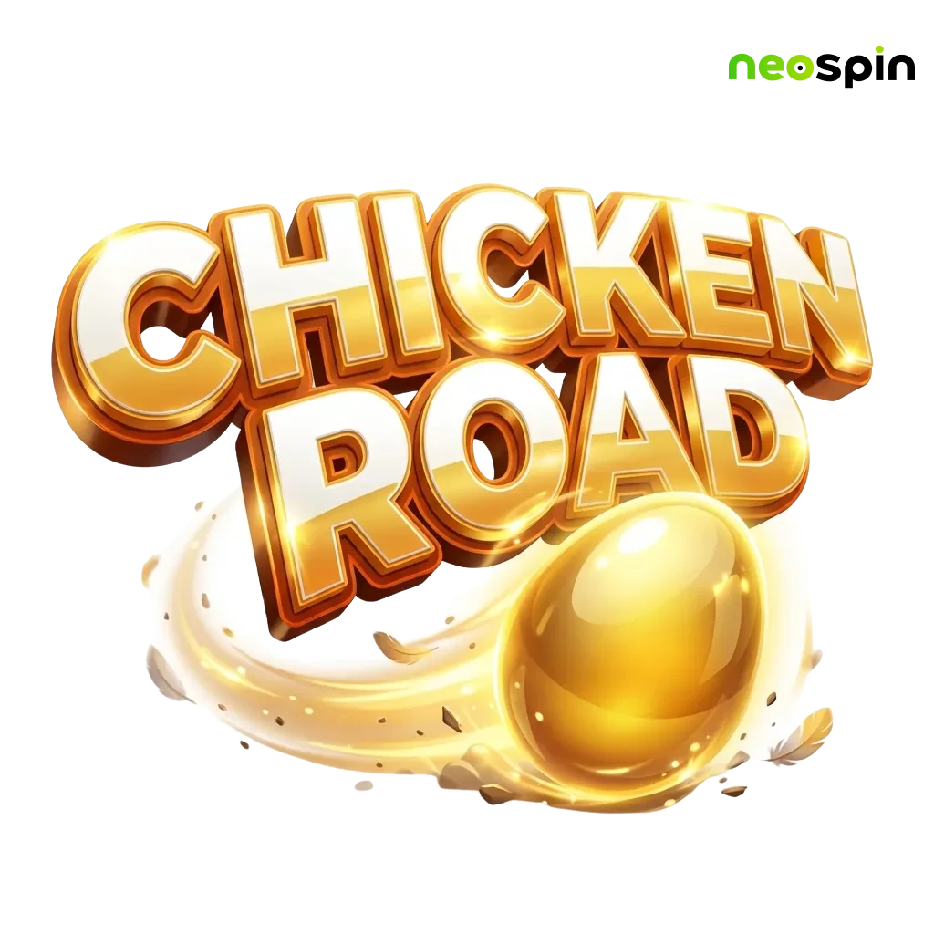 Neospin Chicken Road crash game with cartoon chicken dodging traffic and promo text for Australian casino bonus