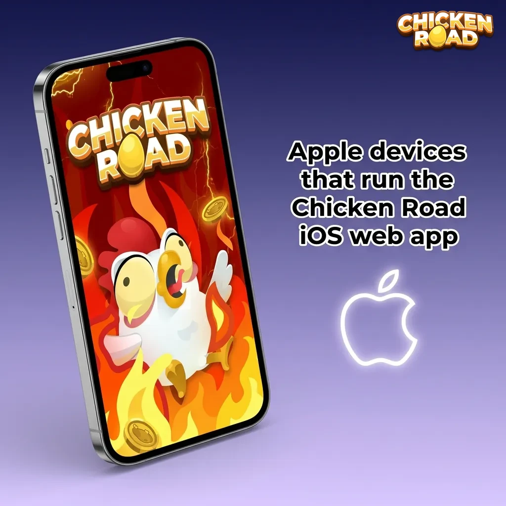 Modern iPhones and iPads displaying the Chicken Road iOS web app running smoothly in Safari
