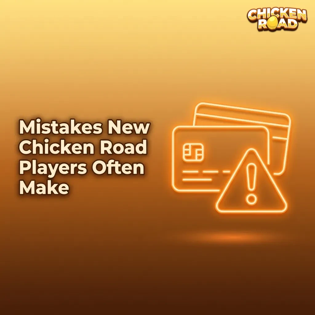 Illustrated guide listing common beginner mistakes and responsible play tips for the game Chicken Road