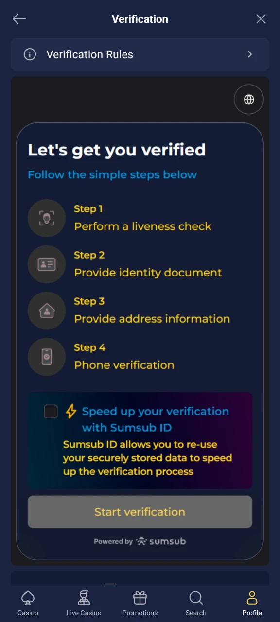 Verify your Joo Casino account to play Chicken Road safely.
