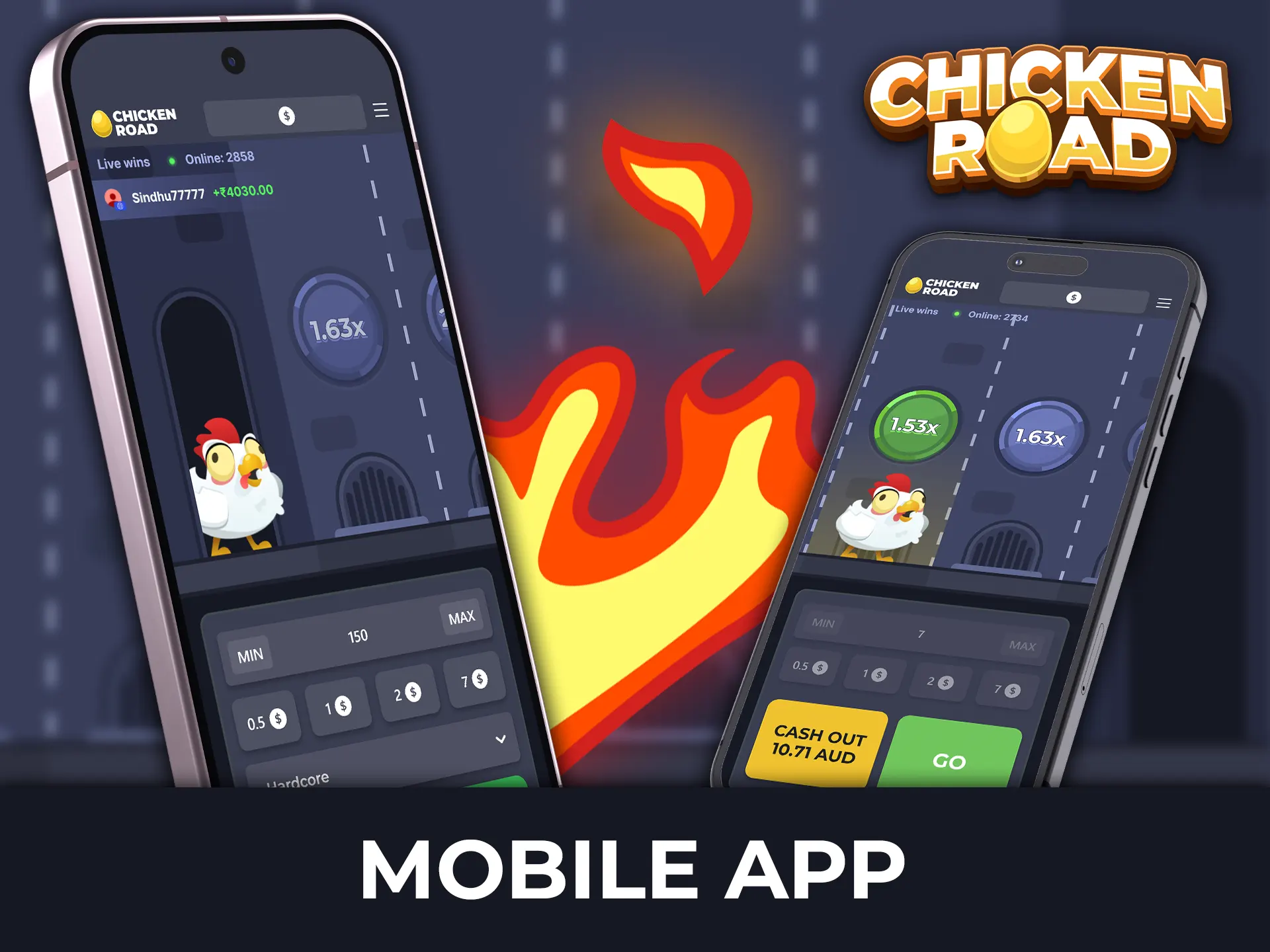 Enjoy playing Chicken Road on the iOS and Android app.