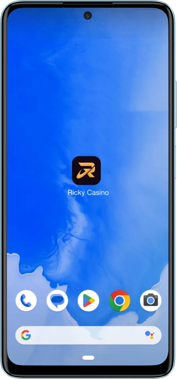 Run the Ricky Casino app, log in and search the lobby for Chicken Road.