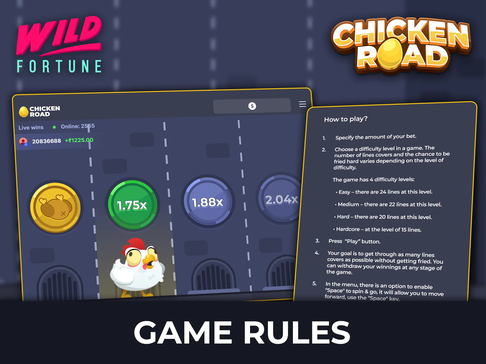 Read the core mechanics of Chicken Road at Wild Fortune.