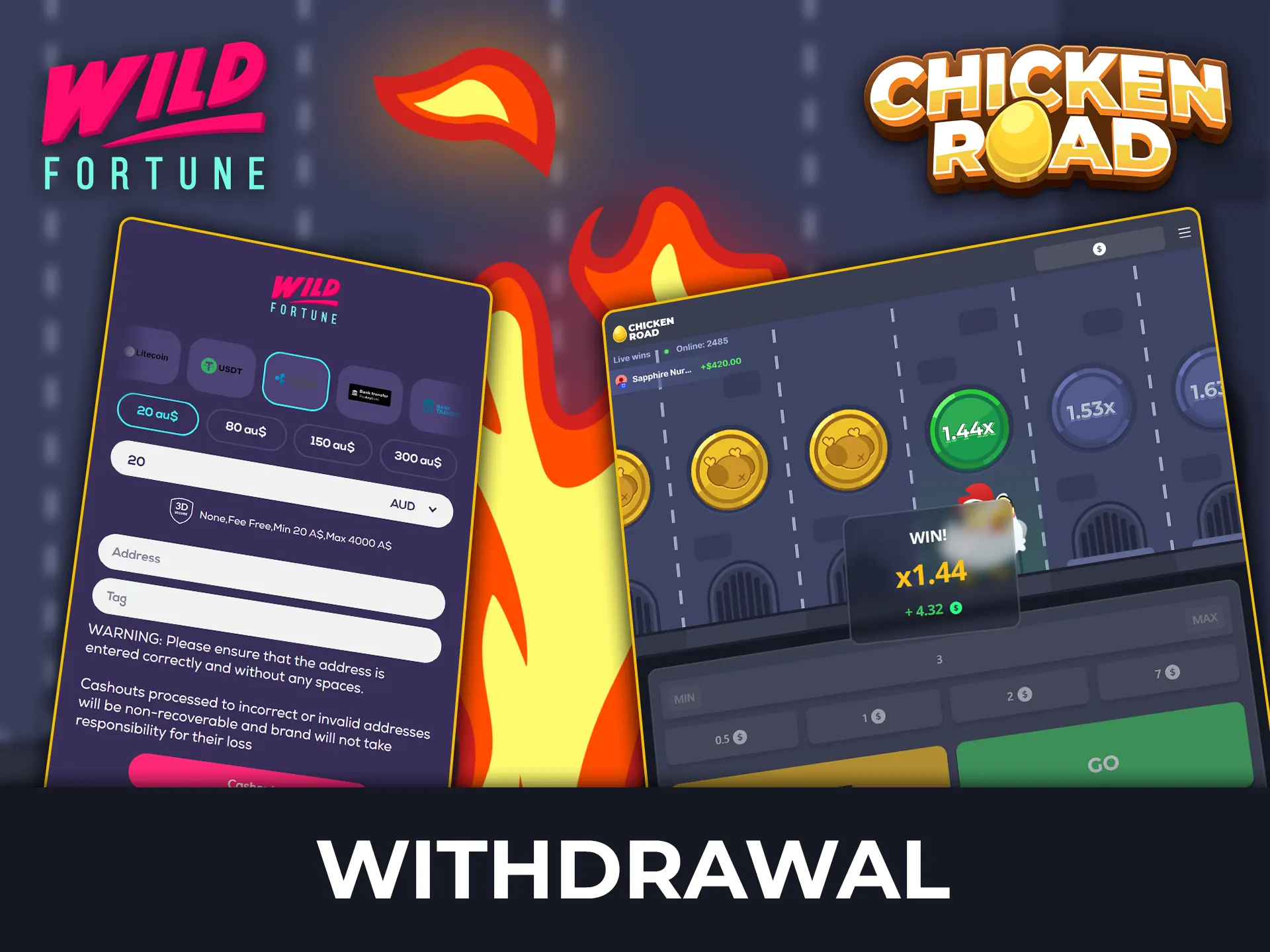 Get instructions on how to safely withdraw your winnings from Chicken Road at Wild Fortune Casino.